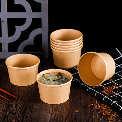 16OZ 26ozクラフトはEcoの友好的で使い捨て可能な食品容器生物分解性スープ コップを取り除く