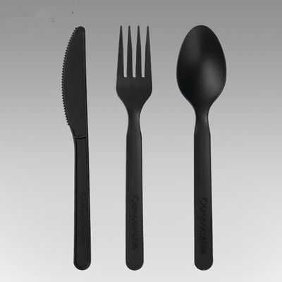 9in PLA Compostable CPLAの食事用器具類100%の生物分解性のフォークおよびスプーンのナイフ