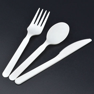 9in PLA Compostable CPLAの食事用器具類100%の生物分解性のフォークおよびスプーンのナイフ