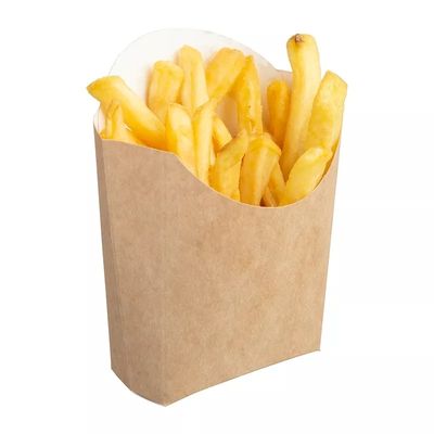 220gsm使い捨て可能なPantoneのPeはクラフト紙のフライ ドポテトのポテト チップ箱の包装に塗った