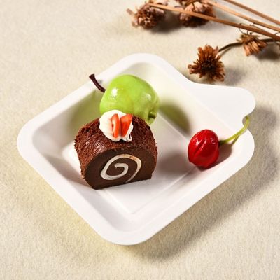 7g小型サトウキビの党のための生物分解性のバガス テーブルウェア ペーパー パルプのデザートの食糧皿
