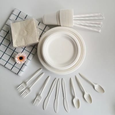 Ecoの使い捨て可能な支持できるCompostable使い捨て可能な版の食事用器具類は食品容器を取る