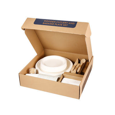 Ecoの使い捨て可能な支持できるCompostable使い捨て可能な版の食事用器具類は食品容器を取る