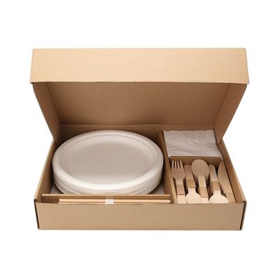 40人はキャンプのCompostable党テーブルウェア ホテル テーブルウェア セットを浜に引き上げる
