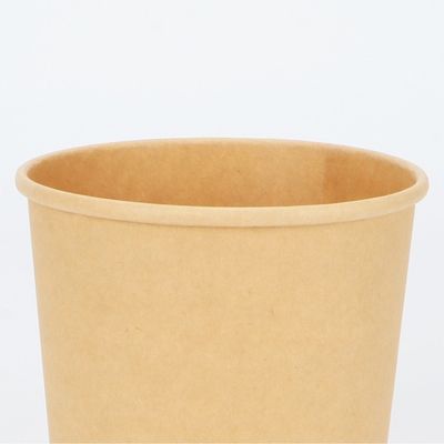 使い捨て可能な生物分解性の取得容器のクラフト紙のスープ ボウル16oz 24ozに塗るPLA