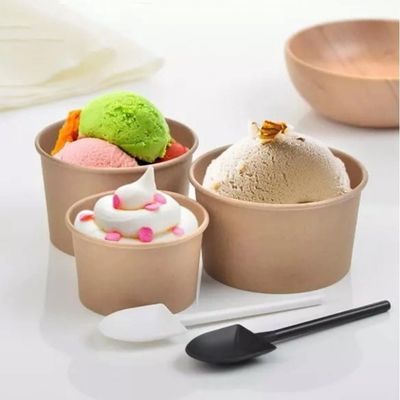 32ozヨーグルト生物分解性の使い捨て可能なテーブルウェア アイス クリームのコップの包装への4oz