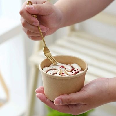 32ozヨーグルト生物分解性の使い捨て可能なテーブルウェア アイス クリームのコップの包装への4oz