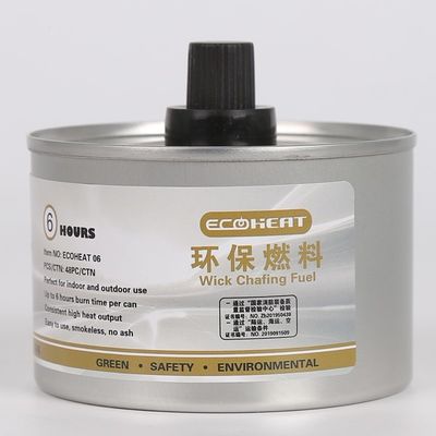 摩擦する灯心を調理する7oz 8hrの台所は調節可能なビュッフェの食糧ウォーマーの燃料の缶に燃料を供給する