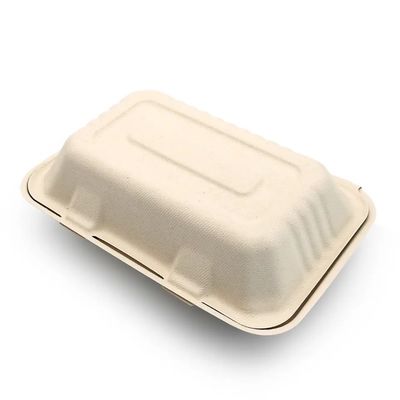 600ml 1000mlのディナー・ウェアCompostable党テーブルウェア バガスのパルプは箱Bento昼食を共にする