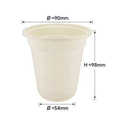 生物16oz PLAのコーンスターチはコーヒー カップの飲料スターバックスに熱い飲料のコップを取る