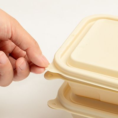 500 600ML使い捨て可能なCompostableコーンスターチの食事のお弁当箱のファースト・フード包装箱