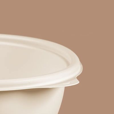 生物分解性800ml 1050mlはふたが付いている容器のコーンスターチのデザート用深皿を取る