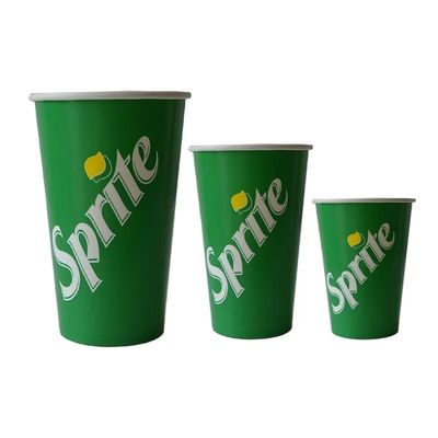 22oz 640mlのPE PLAのコーラの使い捨て可能な紙コップは冷たい飲み物のコップ300gsmを壁紙を張る