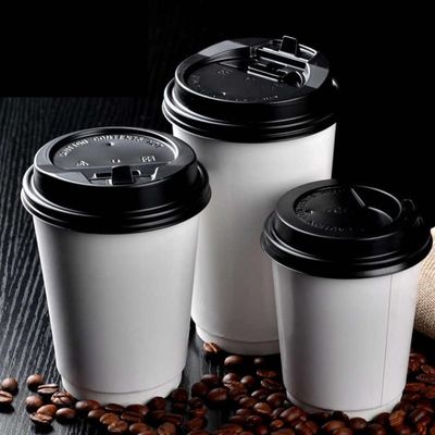 16oz 500ccの使い捨て可能な単一の使用白書のコーヒー カップの二重層の紙コップ