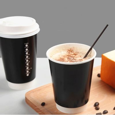 EN13432ふたが付いている使い捨て可能な紙コップ400Ml 12Ozの注文のテークアウトのコーヒー カップ